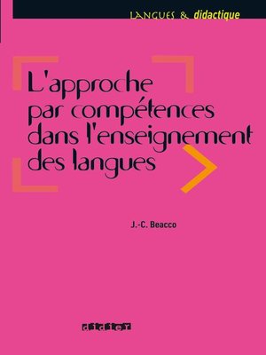 cover image of L'approche par compétences dans l'enseignement des langues--Ebook